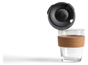 Черна/кафява чаша за път 340 ml Brew Cork Black M – KeepCup