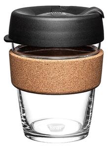 Черна/кафява чаша за път 340 ml Brew Cork Black M – KeepCup