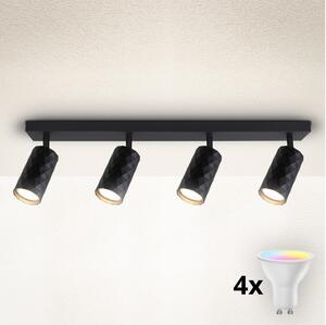 Brilagi - LED RGBW димируемо точково осветително тяло SELE DIAMANT 4xGU10/4,8W/230V черно