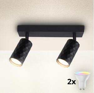 BRILAGI - LED RGBW димируемо точково осветително тяло SELE DIAMANT 2xGU10/4,8W/230V черно