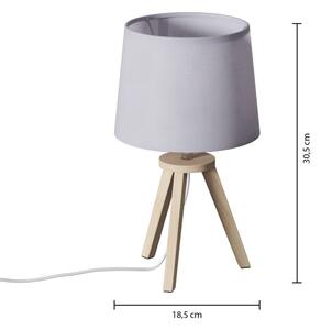 Atmosphera - Настолна лампа TRIPOD 1xE14/40W/230V борова/сива