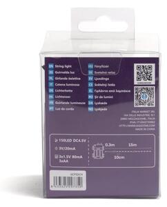 Aigostar LED външен коледен гирлянд 150 LED, 8 функции, 15,3 м, IP44, студена бя
