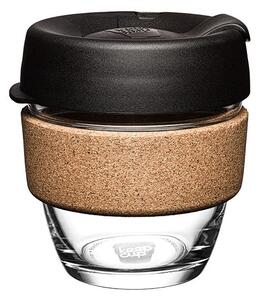 Черна/кафява чаша за път 227 ml Brew Cork Black S – KeepCup