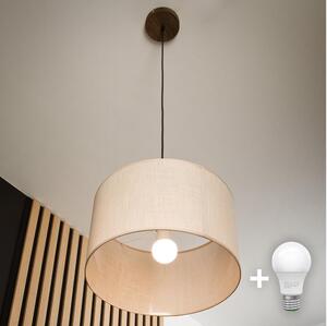 Brilagi - LED Полилей ANTHONY 1xE27/60W/230V дъб орех/бежов