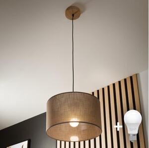 Brilagi - LED Пендел ANTHONY 1xE27/60W/230V дъб/кафяв
