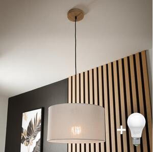 Brilagi - LED Пендел ANTHONY 1xE27/60W/230V дъб/бял