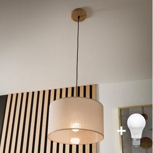 Brilagi - LED Пендел ANTHONY 1xE27/60W/230V дъб/бежов