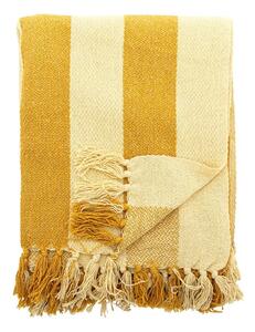 Жълто одеяло от рециклиран памук 130x160 cm Frello – Bloomingville