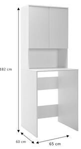 Меламинов шкаф за дрехи Ryda бял 68x60x182см