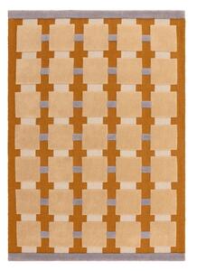 Ръчно изработен килим със смес от вълна в цвят жълта охра 120x170 cm Mallory – MADE