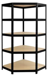 Ъглов метален стелаж - MDF, 5 х 175 kg, 180 x 90 x 90 x 40 x 40 cm