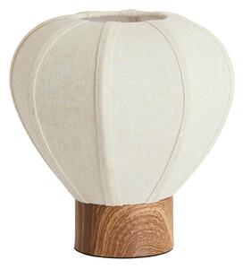 Кремава метална настолна лампа с текстилен абажур (височина 23,5 cm) Kyzo – Light & Living