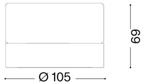 Ideal Lux - LED таванно осветително тяло за баня LOLLY 1xGX53/9W/230V IP44 бяло/прозрачно