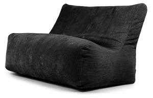 Черен пуф от рипсено кадифе Sofa Seat Lounge – SLOWDOWN