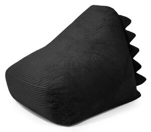 Черен детски пуф от рипсено кадифе Snug 80 Dragon – SLOWDOWN