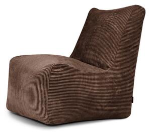 Тъмнокафяв пуф от рипсено кадифе Seat Lounge – SLOWDOWN