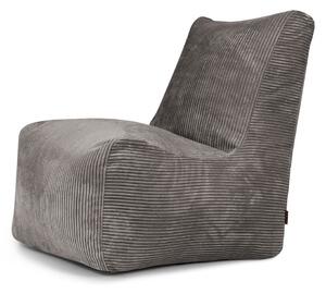 Тъмносив пуф от рипсено кадифе Seat Lounge – SLOWDOWN