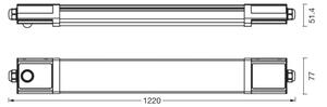 Osram - LED техническо осветително тяло със сензор SUBMARINE LED/36W/230V 122 cm IP65