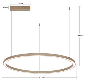 Brilagi - Димируем LED полилей на кабел PORTOFINO LED/60W/230V Ø 80 см бежов + дистанционно управление
