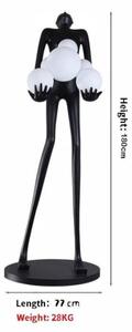 Immax 08808XL - Подова лампа SILUETTE 6xE27/25W/230V 180 cm Human Ball