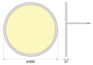 LED таванно осветително тяло SIMEN LED/50W/230V 4000K IP40 Ø 60 см бяло UGR<19
