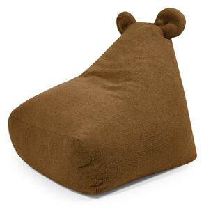 Кафяв детски пуф от букле Snug 80 Bear – SLOWDOWN