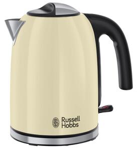 Електрическа кана Russell Hobbs Colours Plus Classic Cream 20415‑70, 2400W, 1.7 л, Бързо завиране, Скрит нагревател, 360° основа, Индикатор, Кремав