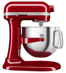 Планетарен миксер KitchenAid Artisan 5KSM70SHXEER, 375 W, 6.6 л, 11 скорости, 67 точки на допир, Повдигане на купата, Специална скорост Fold, Flex Edge, Червен