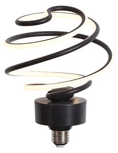 E27 LED декоративна крушка черна спирала 6W 370 lm 3000K