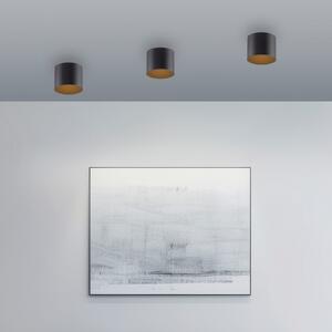 PURE LED лампа за баня Point, черна, Ø 18 cm, IP44, Затъмняване, Черен, Баня, Метал, Модерен