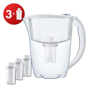 Кана за вода Aquaphor Ideal в комплект с 3бр. филтри, 2.8 литра, бяла
