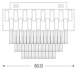 Brilagi - димируем LED таванен плафон AURELIA LED/45W/230V Ø 50 см златен + дистанционно управление