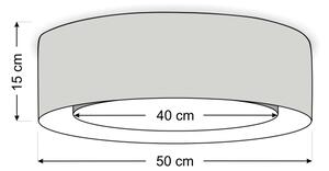 Плафониера PURO 2xE27/40W/230V Ø 50 cm бежова