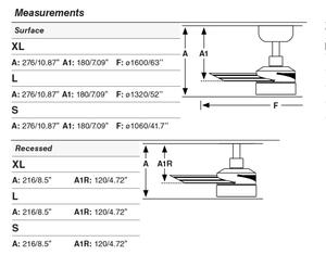 FARO 34293WT1S - LED димируем вентилатор CRUISER XL 18W/230V CCT Ø 160 cm черен WT + ДУ
