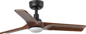 FARO 33806WT1S-LED с димер и вентилатор HEYWOOD S 10W/230V CCT Ø90 cm дърво/черно WT+DO