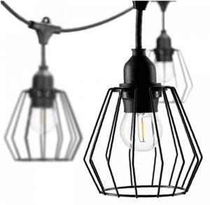 Външна декоративна гирлянда CRETE 10xE27/230V 15m IP44