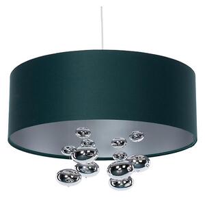 Полилей на кабел BUBBLE 1xE27/60W/230V Ø 40 см, зелен