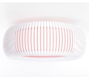 Таванно осветително тяло STRIPES 2xE27/40W/230V Ø 55 см бяло/розово