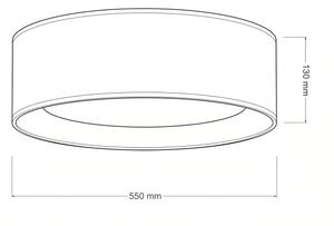 BRILAGI-LED Димируемо осветително тяло VEL. SM. ST. 36W/230V 3000-6000K пр. 55 см крем./злато WT+DO