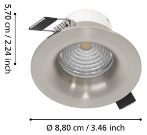 Eglo 902331 - комплект от 3 димируеми таванни LED осветителни тела SALICETO, LED 6,4 W, 230 V, Ø 8,8 cm, хром