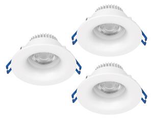 Eglo 902272 - комплект 3x LED вградени осветителни тела за баня SALABATE LED/4,9W/230V Ø8,8cm IP65 бели