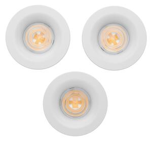 Eglo 902272 - комплект 3x LED вградени осветителни тела за баня SALABATE LED/4,9W/230V Ø8,8cm IP65 бели
