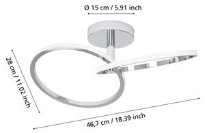 Eglo 902145 - LED таванно осветително тяло CONGIUNTI LED/12W/230V 2700/4000/6500K хром