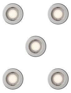 Philips - Комплект от 5 вградени осветителни тела PERIDOT 1xGU10/7W/230V, сребрист