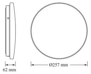 Osram - LED плафон за баня CEILING ROUND LED/12W/230V Ø 26 см IP44 бял