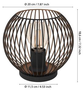 Eglo 901872 - Настолна лампа ALMANZORA 1xE27/60W/230V черна