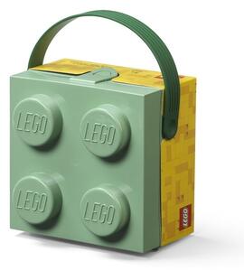 Светлозелена кутия за съхранение с дръжка - LEGO®