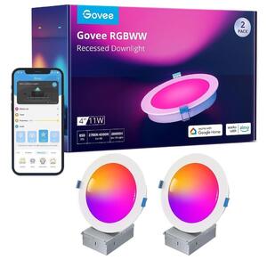 Govee - К-кт 2x LED RGBWW Лампа за вграждане LED/11W/230V Smart 2700-6500K