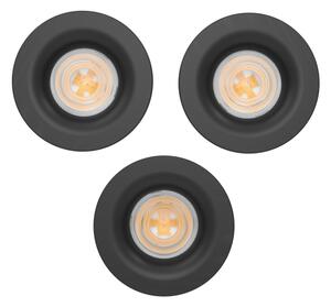 Eglo 902274 комплект 3x LED сферично плафонно осветително тяло SALABATE LED/4,9 W/230 V Ø 8,8 см IP65 черно