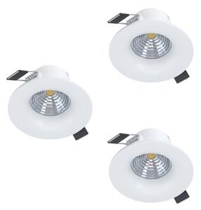 Eglo 902277-КОМПЛЕКТ 3xLED димируемо вградено таванно осветително тяло SALICETO LED/4,8W/230V диам.8,8cm бяло